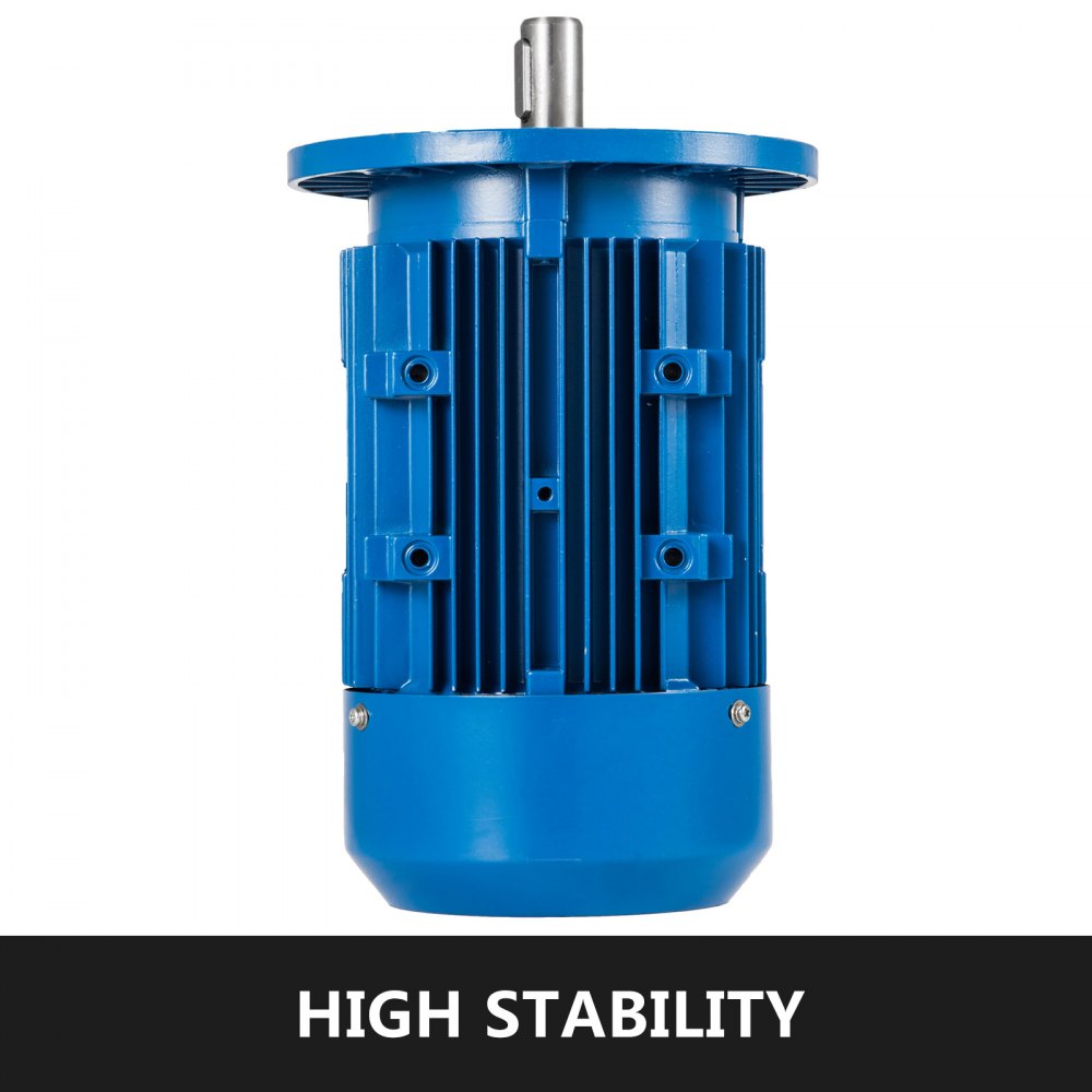 Motore Elettrico Trifase 4poli B5 1500rpm 400v 1.5kw Colore Blu ø24mm Alluminio