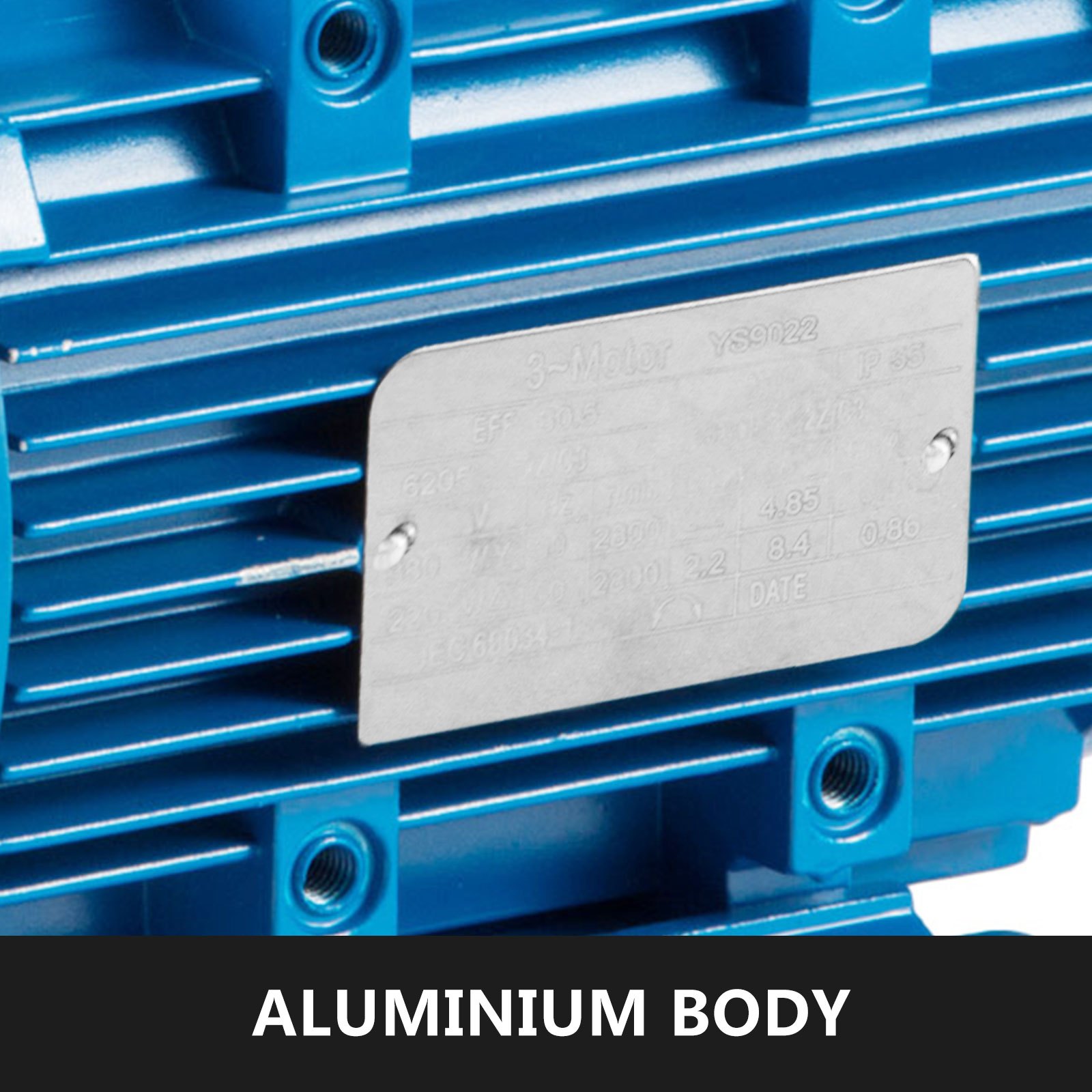 VEVOR Motore Base Rigido 3 Fase B3 Montaggio 400V Tensione 2 Poli Potenza 2200W Motore Asincrono Motore Elettrico 2.2 kW B3 con Trifase e Velocità Nominale 3000PRM