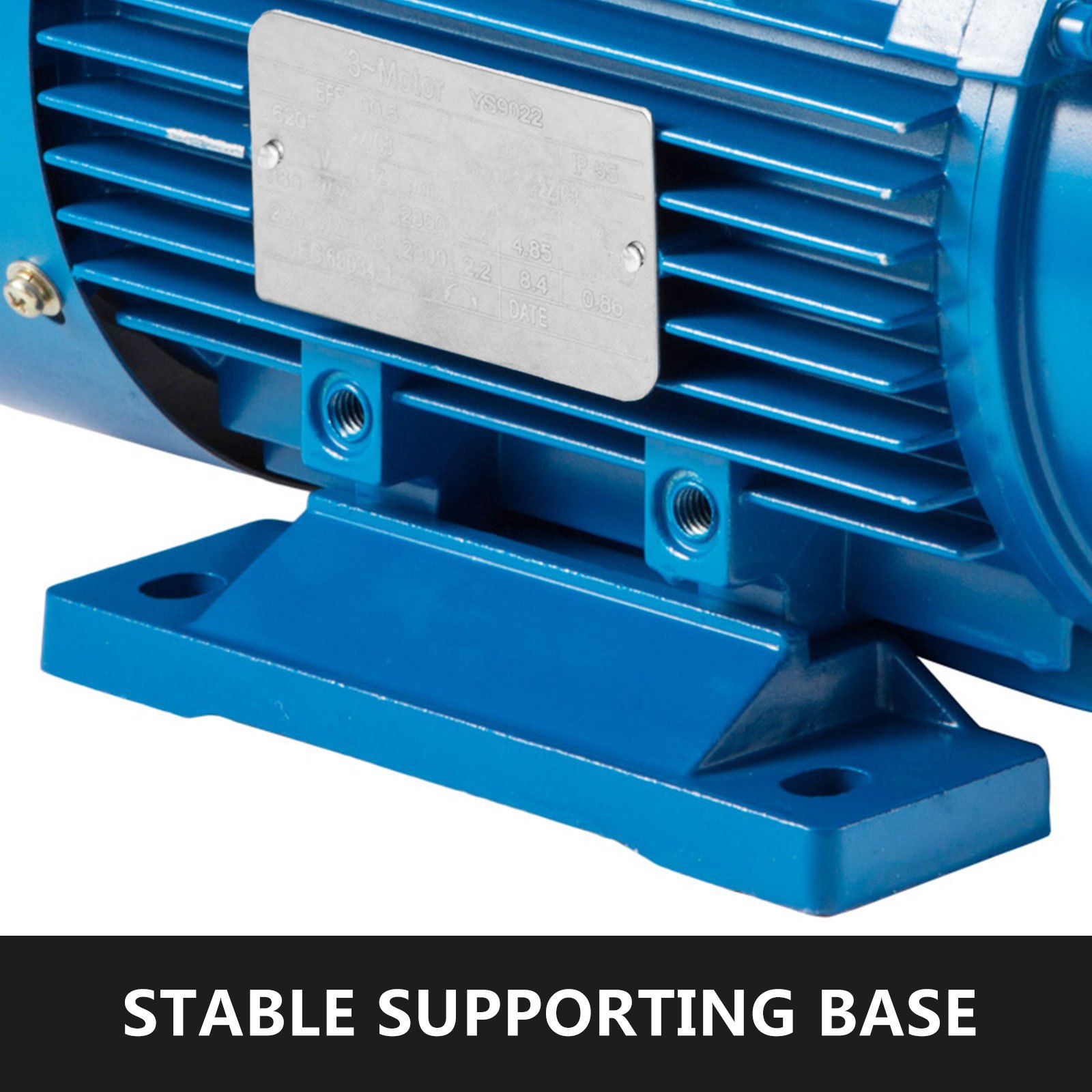 VEVOR Motore Base Rigido 3 Fase B3 Montaggio 400V Tensione 2 Poli Potenza 2200W Motore Asincrono Motore Elettrico 2.2 kW B3 con Trifase e Velocità Nominale 3000PRM