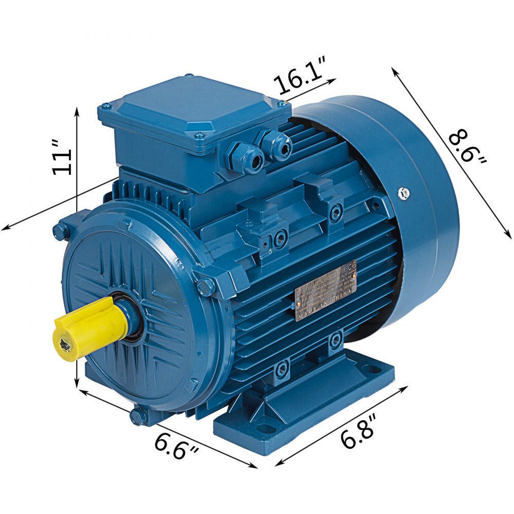 Rigid Base Motor 3 Phase B3 Mounting 1500rpm 400v Voltage 4 Pole Power 4kw