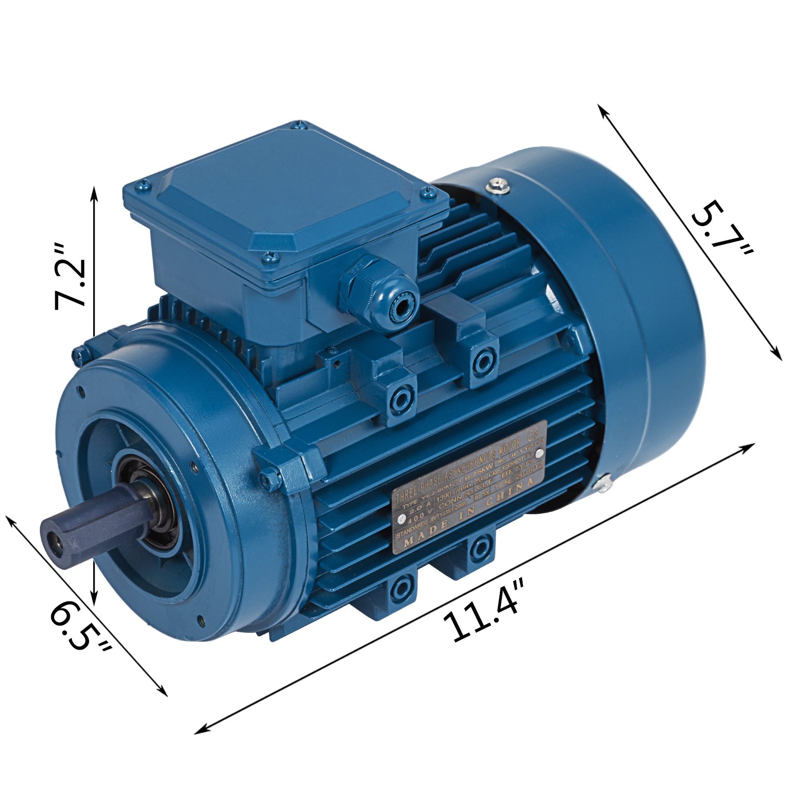 Motore Elettrico Premium Trifase 750w 1500rpm In Alluminio 24mm B14