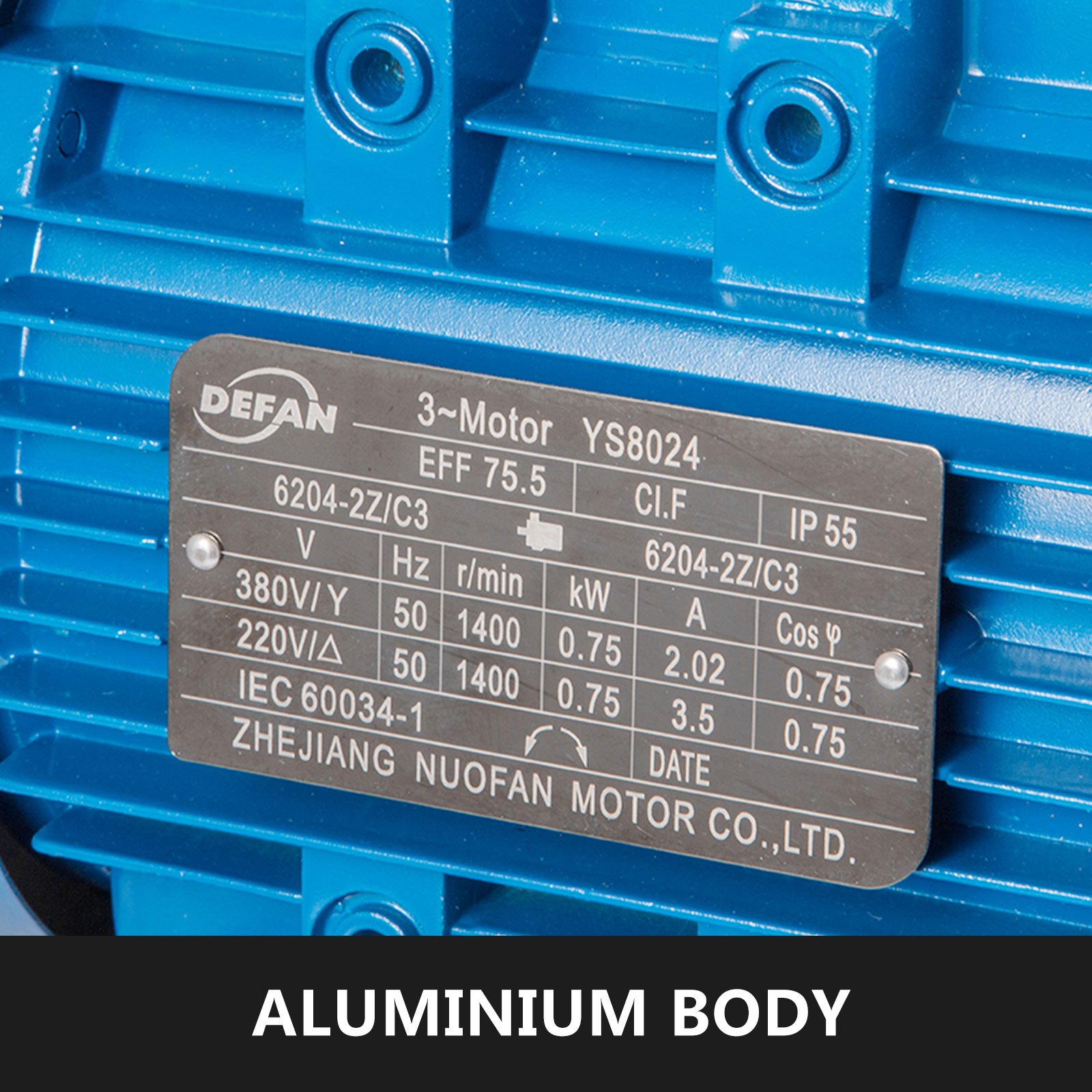 Motore Elettrico A Corrente Alternata 400v 0.75kw Trifase 2 Poli 1500rpm B3