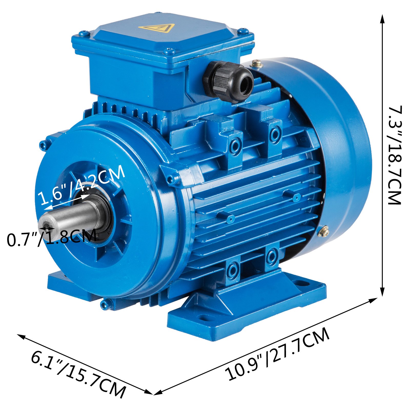Motore Elettrico A Corrente Alternata 400v 0.75kw Trifase 2 Poli 1500rpm B3