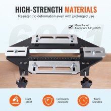 VEVOR Dima per Foratura Cerniera di Legno Falegnamerie 5x2 cm in Lega d'Alluminio, Modello di Foratura Cerniera Regolabile in Lunghezza Larghezza, Utensili per l'Installazione di Porte, Armadi, Mobili