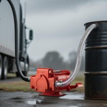 VEVOR Pompa Elettrica di Trasferimento Carburante 230 V, 76 L/min, Altezza di Aspirazione Max. 3 m, con Ugello Carburante, Spegnimento Automatico, Tubo di Scarico, Kit ad Alta Portata per Benzina
