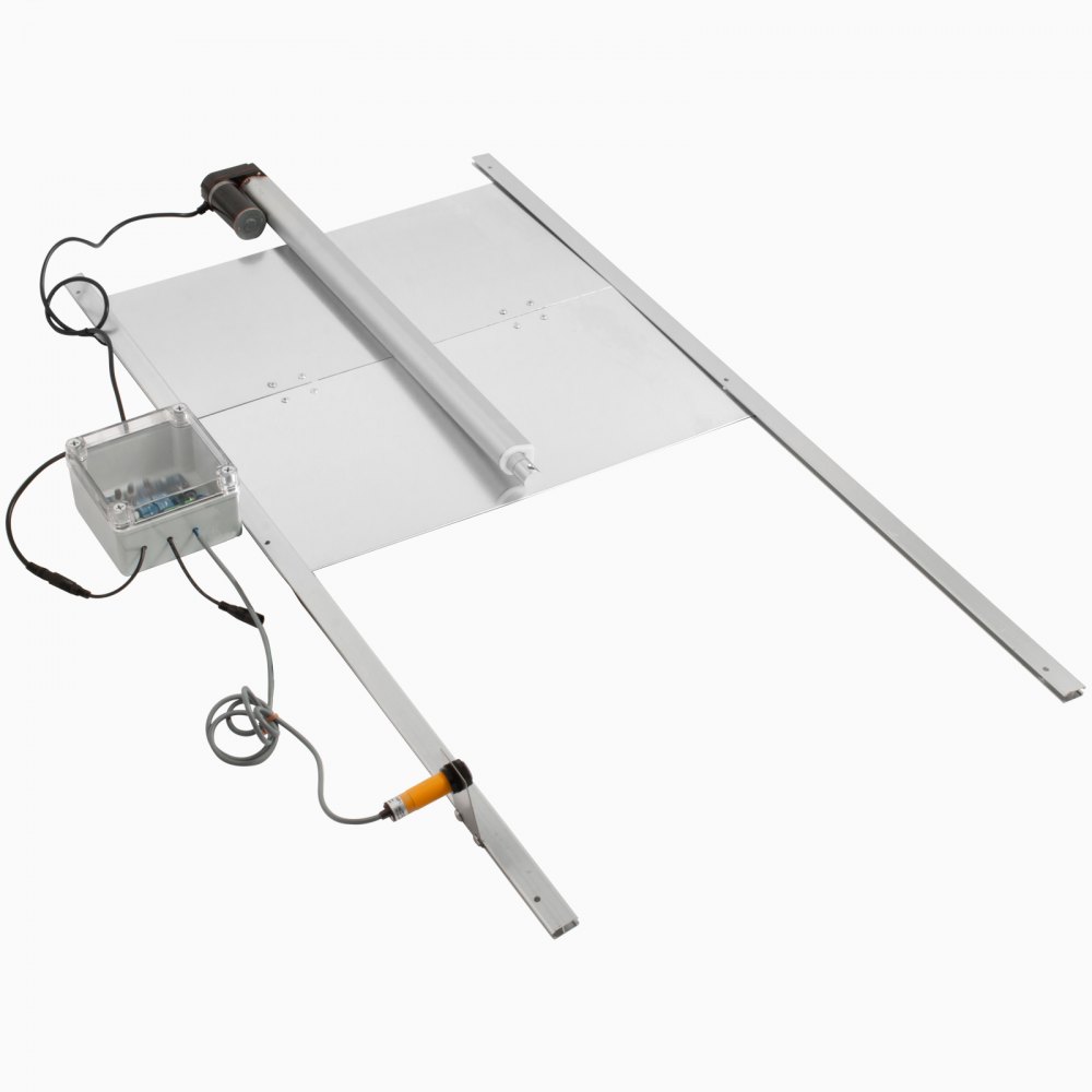 VEVOR Porta Automatica Pollaio Apriporta Automatico per Pollaio da 12V 52x96CM per Porta Controllore del Tempo in Alba o Tramonto Gabbia per Polli con Interruttore