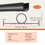 VEVOR Door Seal Garage Door Seals 4.8 m, Rubber Sealing Strip Protection against Air, Moisture & Dust, Door Seal Door Sealing Tape Black Suitable for Garage Doors, Roller Doors, Roller Shutters etc.