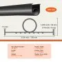 VEVOR Guarnizione per Porta del Garage 6 m Striscia di Guarnizione in Gomma Larghezza 10 cm 8 mm Estremità a T per Evitare la Penetrazione del Vento Pellicola Antipioggia per Porta Magazzino Fabbrica