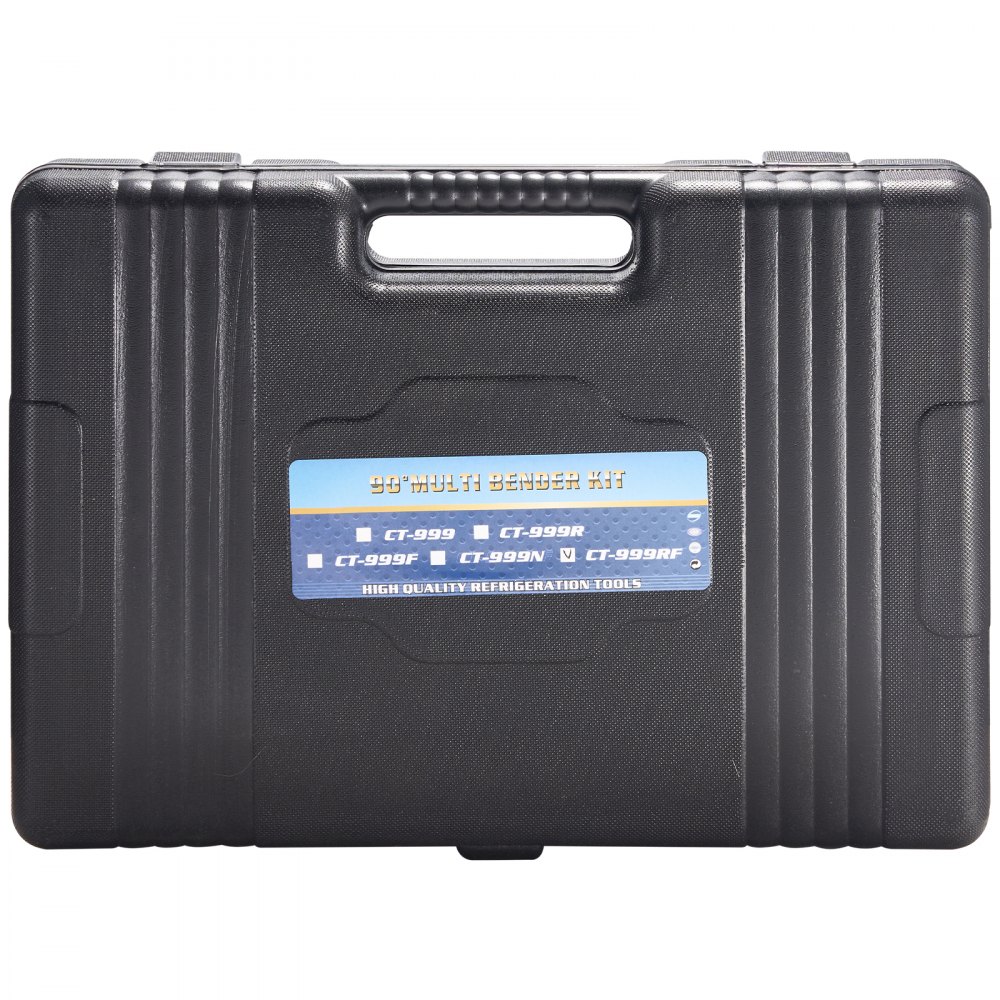 VEVOR Kit Piegatubi per Curvatura Angolazione di Piegatura 90° con 7 Matrici 1/4 a 7/8 pollici Sostituibili Fornito in Valigetta Portatile, Curvatubi a Cricchetto Pieghevole Bidirezionale a 90° 4,86kg