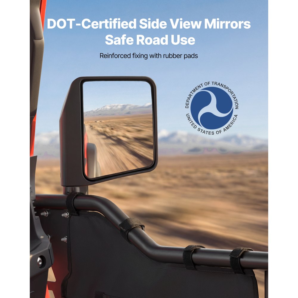 VEVOR Jeep Tube Doors, 4-Door, Compatible with 2018-2026 Jeep Wrangler JL & 2020-2026 Gladiator JT, Steel Off Road Front & Rear Tubular Half Doors with DOT Certified Side View Mirrors and Storage Bag