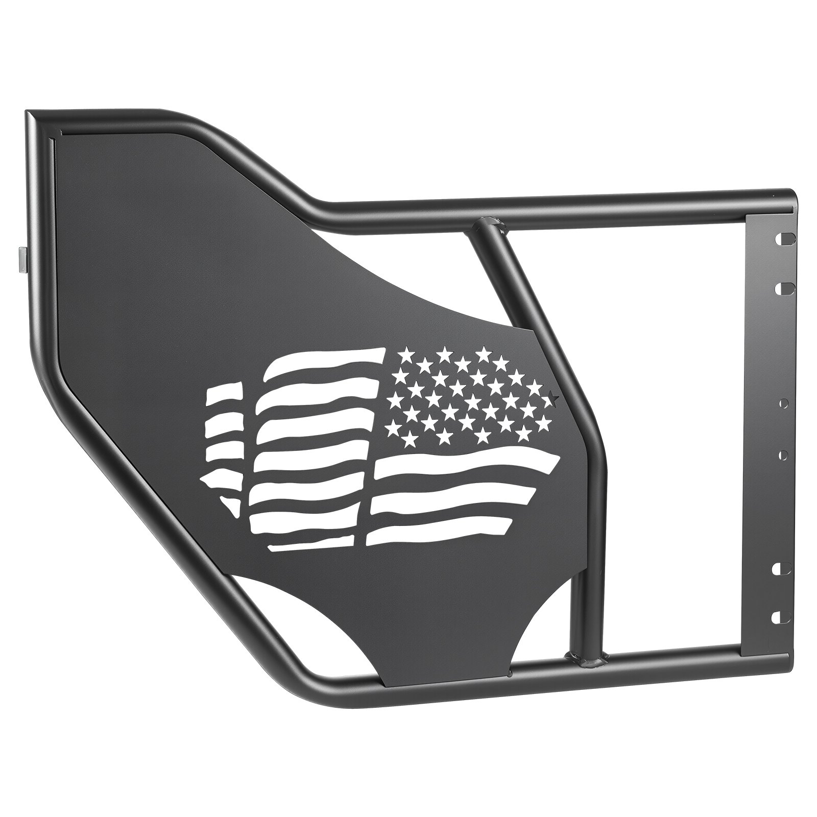 VEVOR Jeep Tube Doors, 4-Door, Fit for 2018-2026 Jeep Wrangler JL & 2020-2026 Gladiator JT, Flag Pattern Off Road Front & Rear Tubular Half Doors with DOT Certified Side View Mirrors and Storage Bag