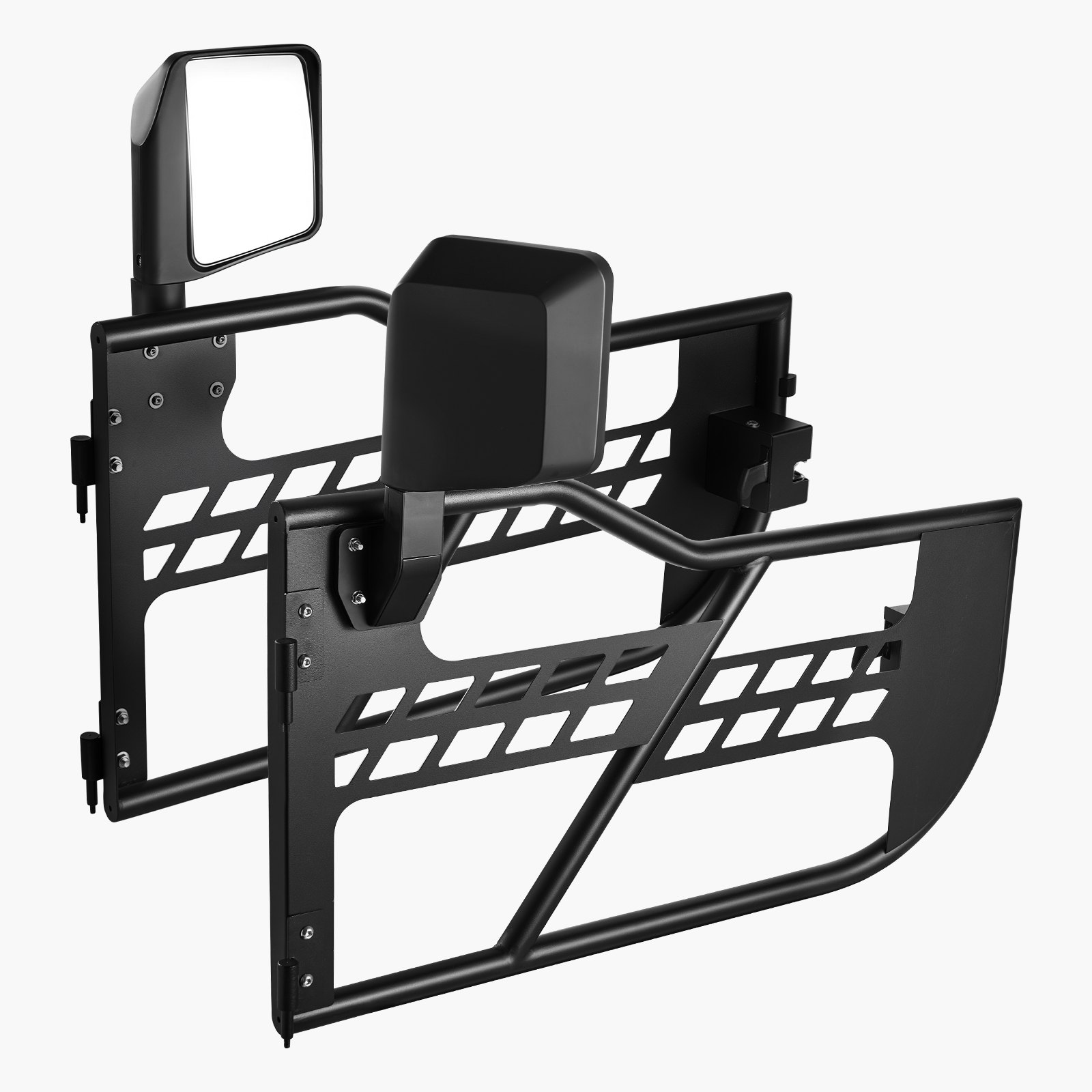 VEVOR Jeep 2-door hunting-style tubular doors with heavy-duty hinges and OE locking mechanism, Jeep doors with rearview mirrors, fits 2018-2024 Jeep Wrangler JL and 2020-2024 Jeep Gladiator JT