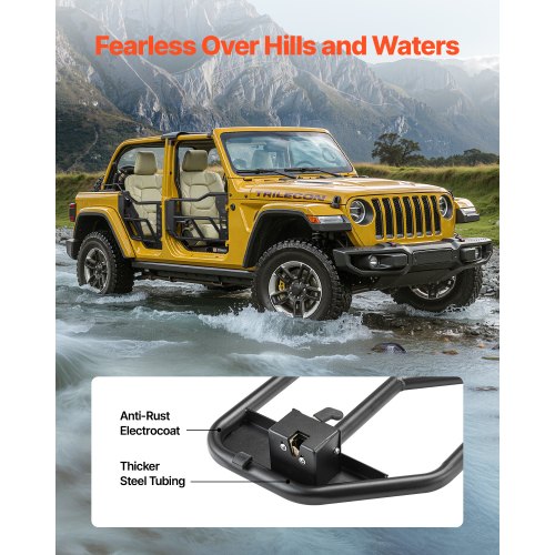 Maniglie Di Tenuta VEVOR Per Jeep Wrangler JK 2007-2017 – Set Di 4 In Alluminio Rosso, Robuste E Facili Da Montare!