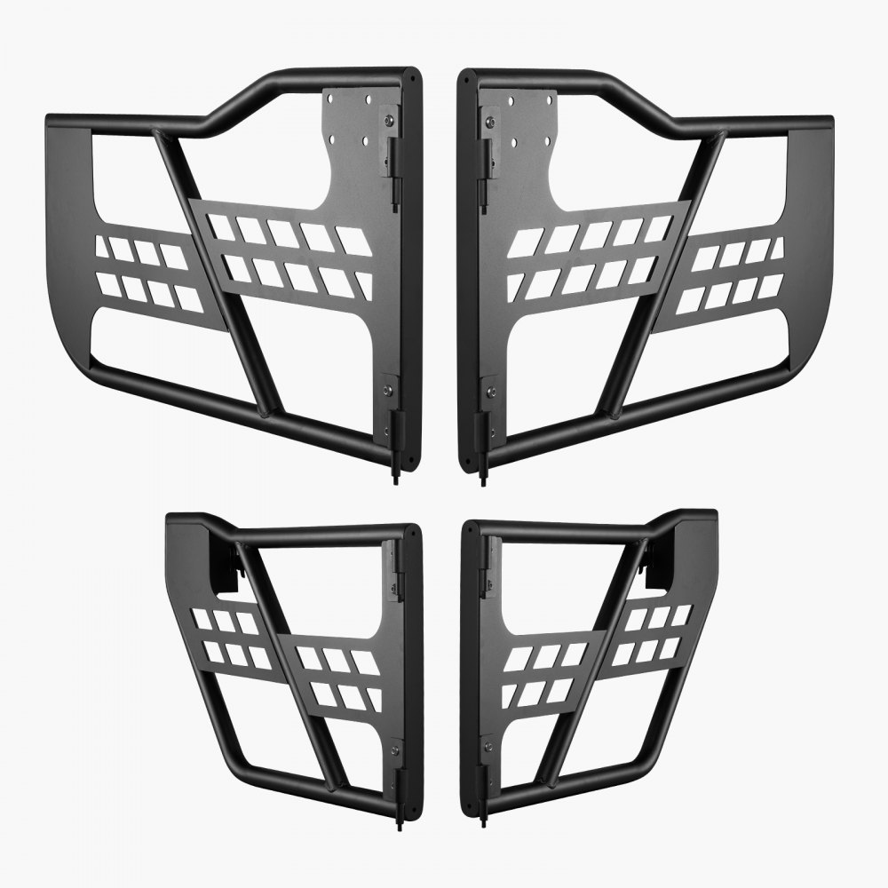 VEVOR Porte Tubolari Jeep, 4 Porte in Stile Caccia, con Cerniere Resistenti Chiusura OE e Cuscinetti in Gomma Tubo in Acciaio Temprato, Avventure Porte per Jeep Wrangler JK 2007-2018