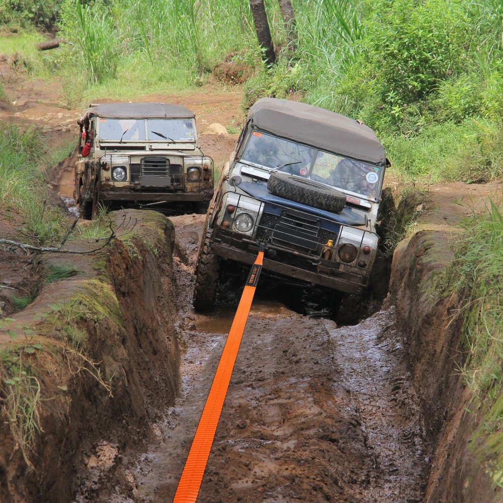 VEVOR Kit di recupero fuoristrada, 3" x 30', cinghia di traino da 30.000 libbre, anello a D da 44.092 libbre, ricevitore grillo e borsa di stoccaggio, per ATV, Jeep, veicoli fuoristrada, camion