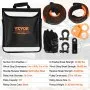 VEVOR Kit di recupero fuoristrada, 7,6x914,4 cm, cinghie di traino 13608 kg, 20 T, ricevitore grillo, puleggia con blocco di strappo, guanti, borsa di stoccaggio per camion Jeep ATV