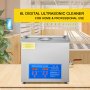 VEVOR Pulitore ad Ultrasuoni 6 L, Macchina per la Pulizia ad Ultrasuoni 40 KHz in Acciaio Inossidabile con Timer Riscaldatore Digitale, Pulizia dei Gioielli per Uso Domestico Personale Commerciale