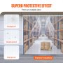 VEVOR Tenda a Strisce in PVC Trasparente Rotolo di Tenda PVC Lunghezza 4572cm per Porta di Magazzini Capanni per Animali Fattorie Commerciale, Porta a Strisce 20 cm x 4572cm PVC Trasparente -20℃-60℃