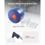 VEVOR Tenda a Strisce in Plastica Lunghezza 45,7 m, Rotolo di Striscia Larghezza 20 cm per Porta in Plastica Liscia per Porte, Tenda a Strisce Trasparente per Magazzini, Congelatori, Garage