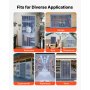 VEVOR Tenda a Strisce in Plastica Lunghezza 45,7 m, Rotolo di Striscia Larghezza 20 cm per Porta in Plastica Liscia per Porte, Tenda a Strisce Trasparente per Magazzini, Congelatori, Garage