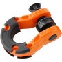 VEVOR 3/4 inch D-ring shackle, 2-pack alloy steel shackle, 30 ton breaking strength, with 7/8 inch screw pin, insulators and washers, heavy-duty recovery shackle for off-road vehicles such as Jeep trucks, orange