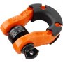 VEVOR 3/4 inch D-ring shackle, 2-pack alloy steel shackle, 30 ton breaking strength, with 7/8 inch screw pin, insulators and washers, heavy-duty recovery shackle for off-road vehicles such as Jeep trucks, orange