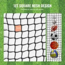 VEVOR Rete da Golf, Rete da Golf 3x4,5 m, Rete da battuta per Interni per Golf, Baseball, Hockey, Calcio, Rete per Palline in Nylon Fai da Te Resistente, Barriera Rete Sportiva, Solo Rete