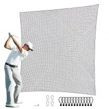 VEVOR Rete da Golf, Rete da Golf 3x4,5 m, Rete da battuta per Interni per Golf, Baseball, Hockey, Calcio, Rete per Palline in Nylon Fai da Te Resistente, Barriera Rete Sportiva, Solo Rete