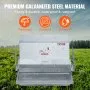 VEVOR Alimentatore per Pollame Animali Capienza Max. 11kg in Acciaio Zincato 480x405x285 mm, Mangiatoia Automatica per Polli Galline con Coperchio Automatico, Alimentatore Pollame Angolo Regolabile