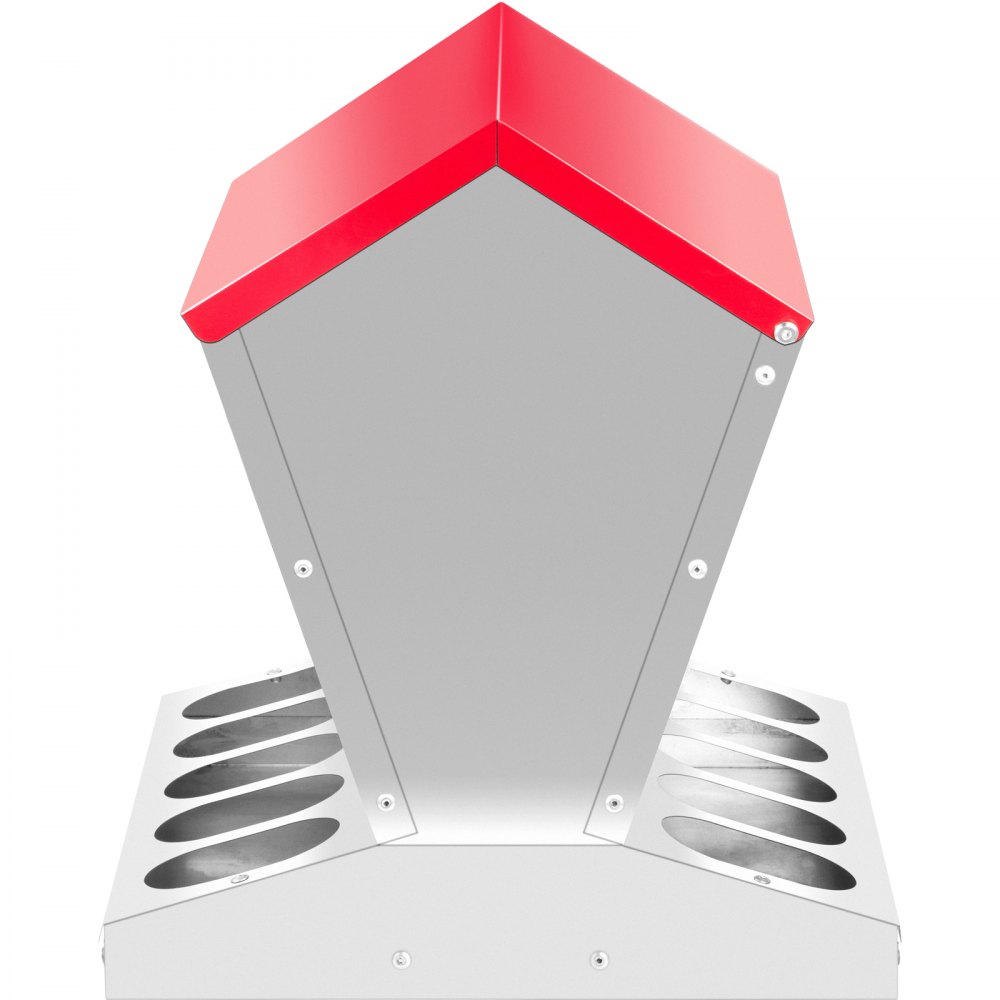 VEVOR Poultry Feeder, 11kg Capacity, Chicken Feeder with Lid, 29.8x29.8x40cm, Chicken Feeder and Water for 10 Chickens, Outdoor Poultry Feeder