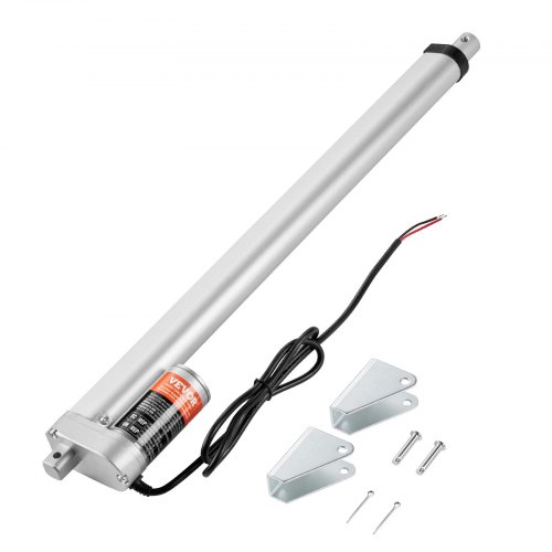 VEVOR Attuatore lineare 12V, Attuatore lineare ad alto carico da 18 pollici 330 libbre/1500N, Attuatore di movimento lineare da 0,19"/s con staffa di montaggio e protezione IP54