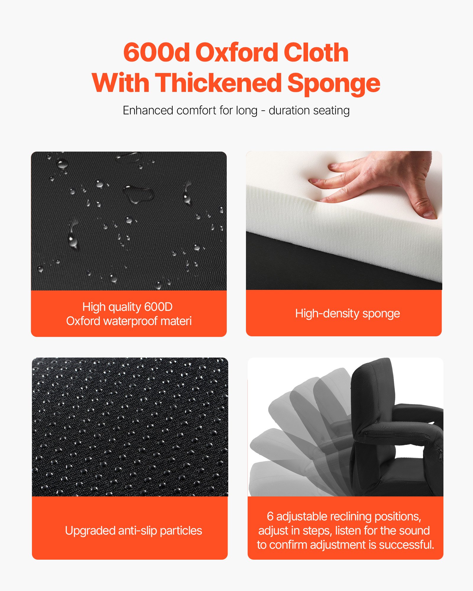 VEVOR Double Heated Stadium Seat with Backrest, 3-Stage Heated Wide Grandstand Seat, Foldable Portable Padded Recliner with Hook Pocket and Drink Holder, Ideal for Sports