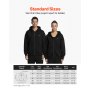 VEVOR Giacca Riscaldata con Cappuccio per Uomo e Donna, Felpa Riscaldata Unisex con Cerniera Intera e Banca di Potere da 7,4 V, Pile Polare Taglia S, per Campeggio Invernale all'Aperto, Nero