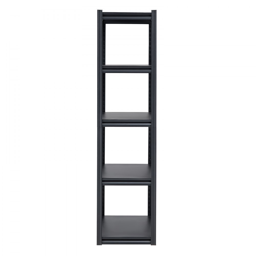 VEVOR Scaffale Portaoggetti,Scaffale Portaoggetti a 5 Livelli, Ripiani in Metallo Regolabili, Scafandro per Cucina, Magazzino, Seminterrato, Scaffalatura Nero 907 kg,  457,2 x 914 x 1828 mm