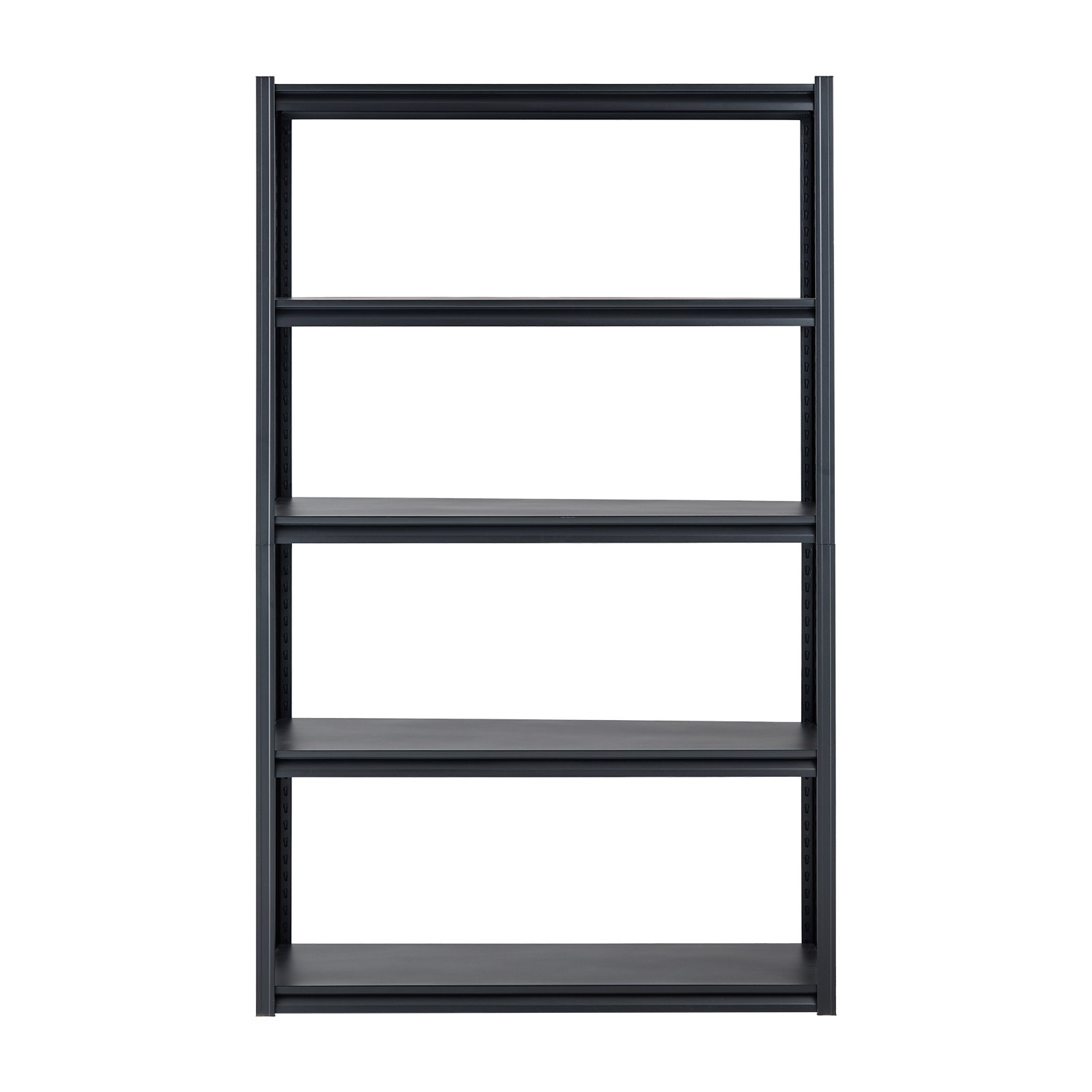 VEVOR Scaffale Portaoggetti,Scaffale Portaoggetti a 5 Livelli, Ripiani in Metallo Regolabili, Scafandro per Cucina, Magazzino, Seminterrato, Scaffalatura Nero 1361 kg, 457 x 1219,2 x 1981 mm