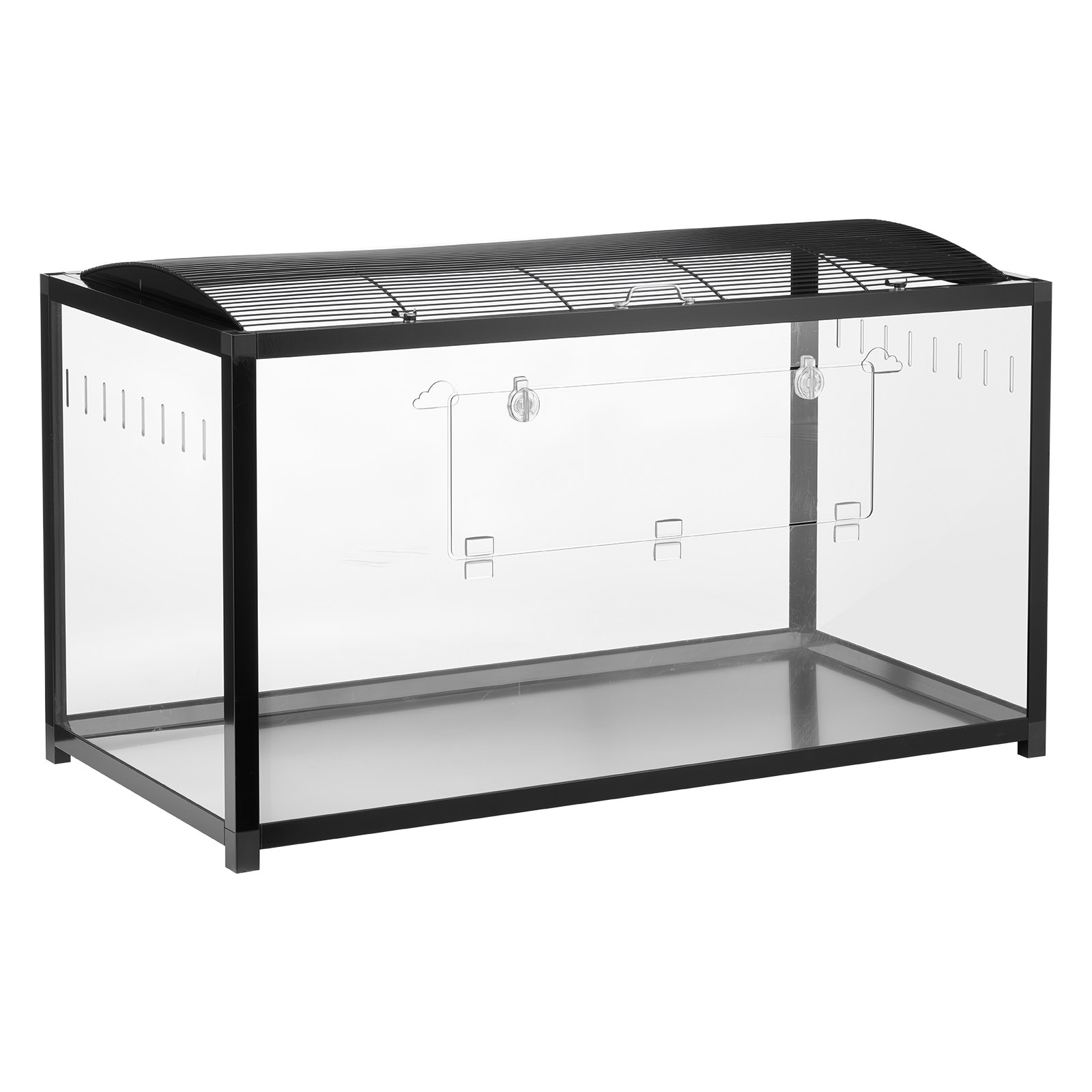 VEVOR Hamster Cage, 360° View, Transparent Hamster Habitat, Small Animal Cage, 96x47x55 cm, Ventilated Mouse Cage with Front Door, Rat Cage, Portable Hamster House for Rats, Guinea Pigs