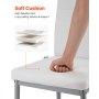 VEVOR Sedia da Pranzo Moderna 465 x 405 x 970 mm Elegante Sedia Laterale Imbottita in Pelle, 6 Pezzi, Seduta Comoda, Capacità di Carico 136 kg con Cuscini Spessi e Gambe in Metallo, Bianche