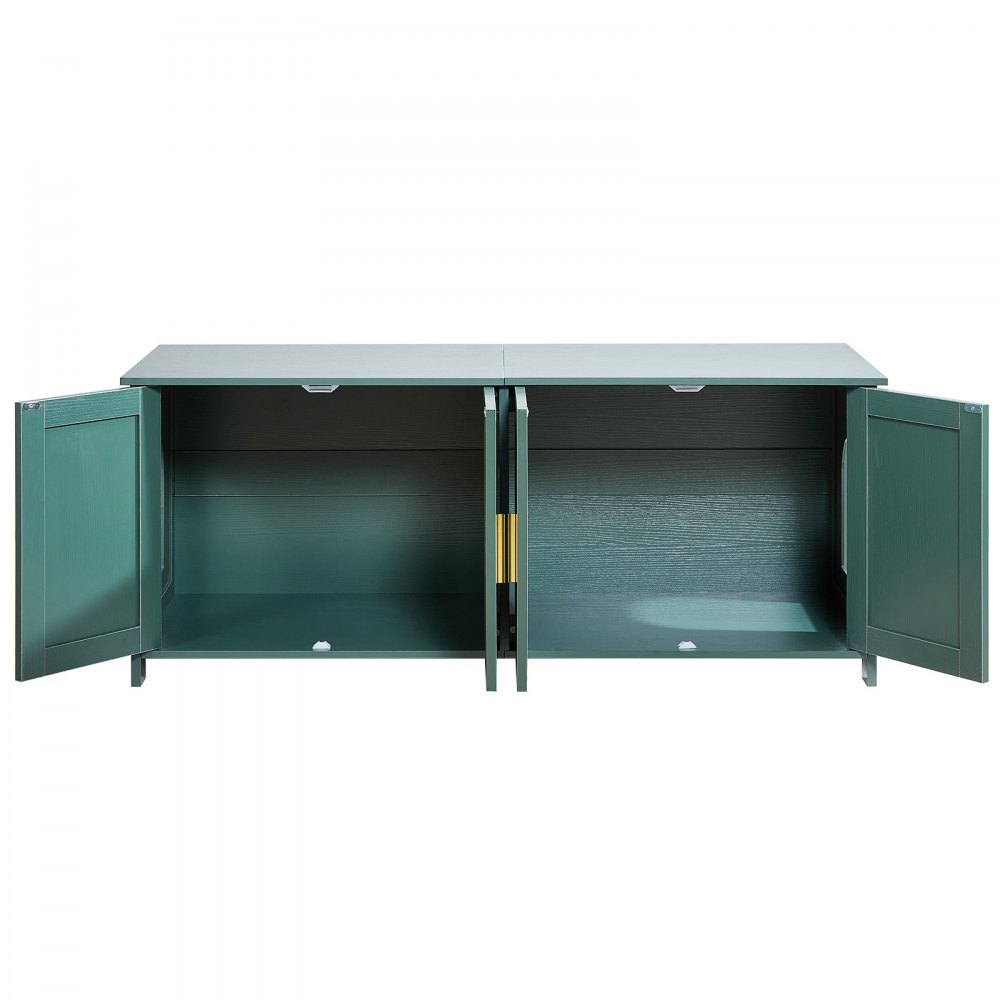 VEVOR Mobile da Lettiera con Cassetto per Gatti, Nascosto da 1200  mm con 4 Ante e 2 Ingressi, Mobile Laterale da Lettiera in Legno per Gatti, Adatto alla Maggior Parte delle Lettiere, Verde