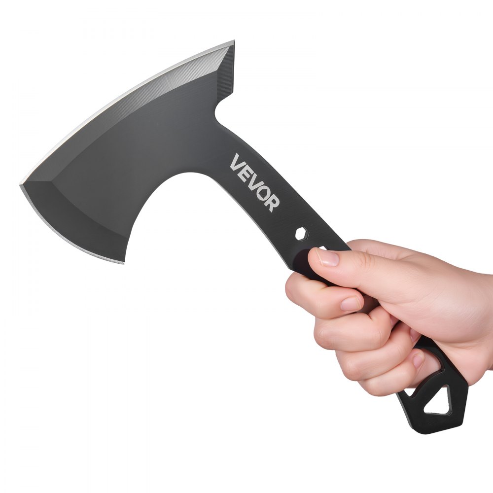 VEVOR Throwing Axes and Tomahawks 3-Piece Ax Throwing Hatchet Set, Multifunctional Handle with Wrench & Bottle Opener, Stainless Steel, with Black Nylon Sheath, for Leisure, Competition, and Camping Equipment