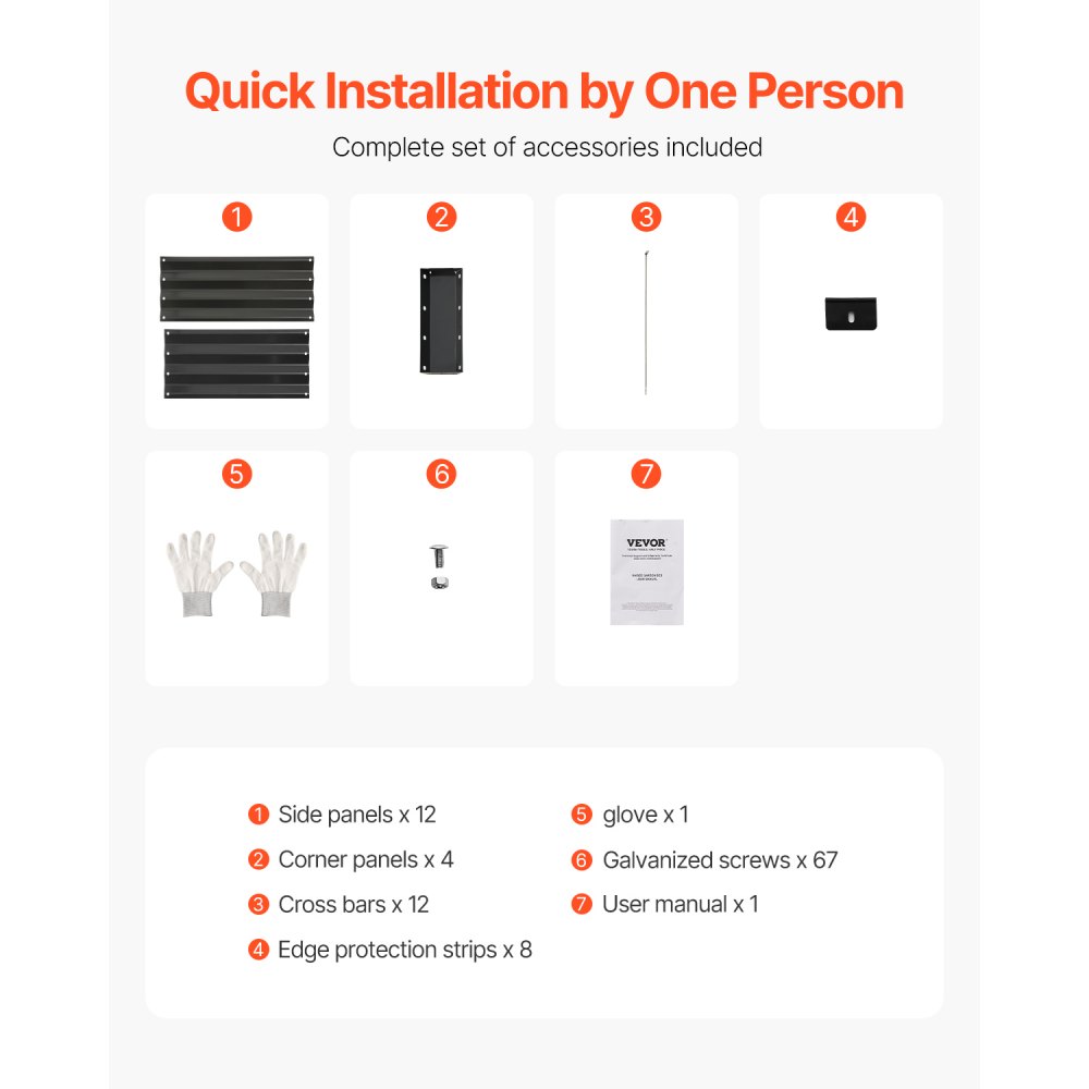 VEVOR Raised Garden Bed, Metal, 2395x1200x280 mm, Galvanized Planter Box, Planting Bed with Open Bottom, Vegetable Bed for Growing Vegetables, Flowers, Herbs & Succulents, Dark Grey