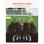 VEVOR Letto da Giardino Rialzato in Metallo Grigio Scuro 2395 x 1200 x 280 mm