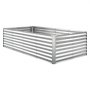 VEVOR Galvanized Raised Garden Bed, 2400 x 1200 x 620 mm, Rectangular Metal Planter Box Kit Outdoor, Bottomless Elevated Planting Box with Gloves, Alu-Zinc, for Growing Flowers Vegetables, Silver