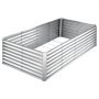 VEVOR Galvanized Raised Garden Bed, 2400 x 1200 x 620 mm, Rectangular Metal Planter Box Kit Outdoor, Bottomless Elevated Planting Box with Gloves, Alu-Zinc, for Growing Flowers Vegetables, Silver