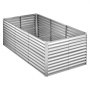 VEVOR Galvanized Raised Garden Bed, 2400 x 1200 x 860 mm, Rectangular Metal Planter Box Kit Outdoor, Bottomless Planting Box with Gloves, Rustproof Alu-Zinc, for Growing Flowers Vegetables, Silver