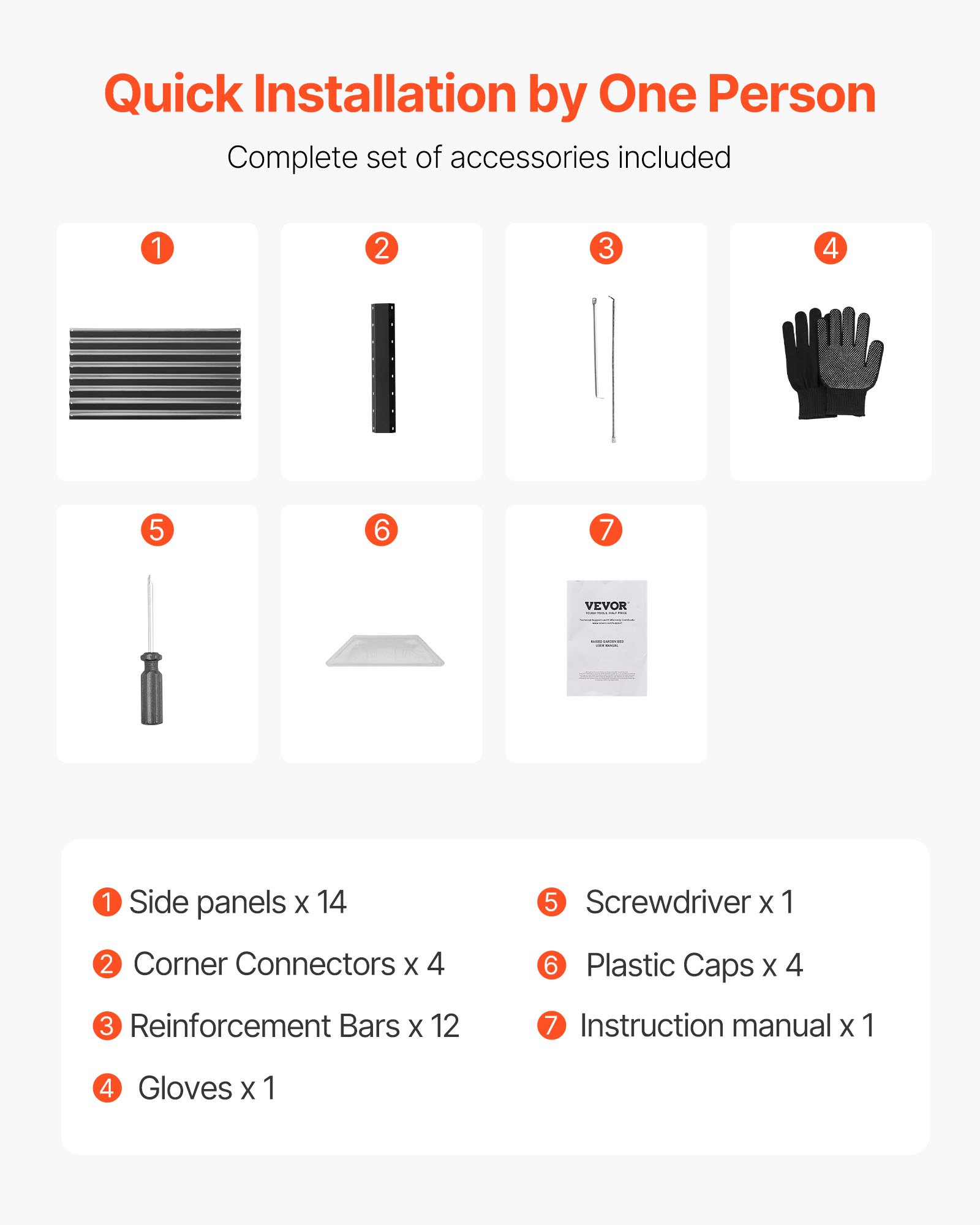 VEVOR Aiuola Rialzata in Metallo per Giardino Balcone 1800 x 900 x 430 mm, Design a Fondo Aperto, Grande Aiuola Rialzata per la Coltivazione di Ortaggi, Fiori, Erbe Aromatiche, Grigio Scuro