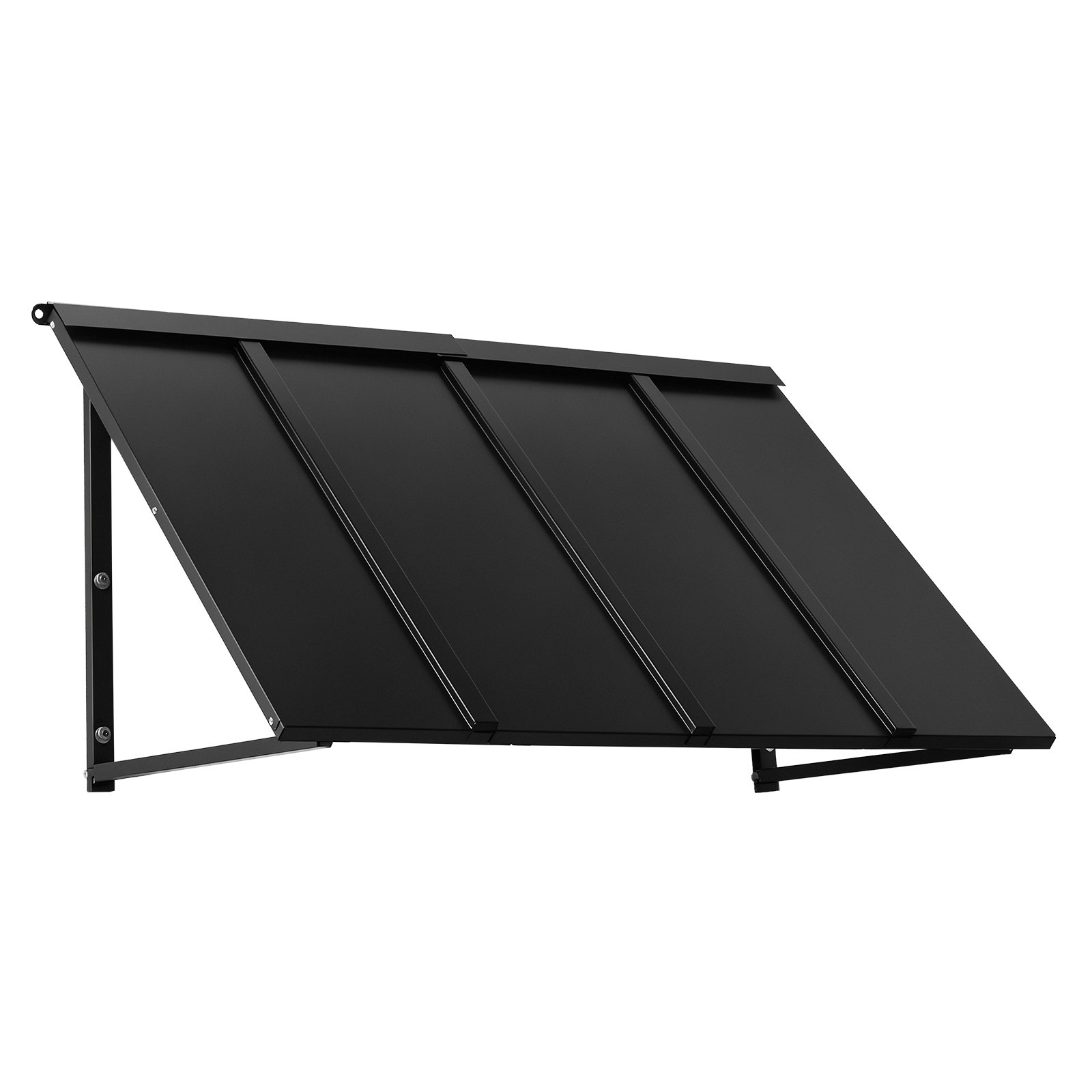 VEVOR window awning 112.5x61x61 cm, door canopy, awnings, roofing with triangular steel frame for doors, external rain & snow sun protection for doorways, windows, verandas, balconies