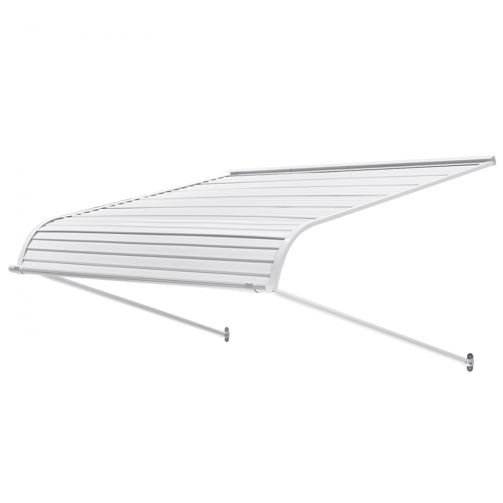 VEVOR Pensilina per Finestra Porta da 1219 x 1066 mm Tettoia per Porta Ingresso, Lega di Alluminio Antiruggine, Pensilina per Patio Esterna, per Protezione da Pioggia, Neve e Luce Solare