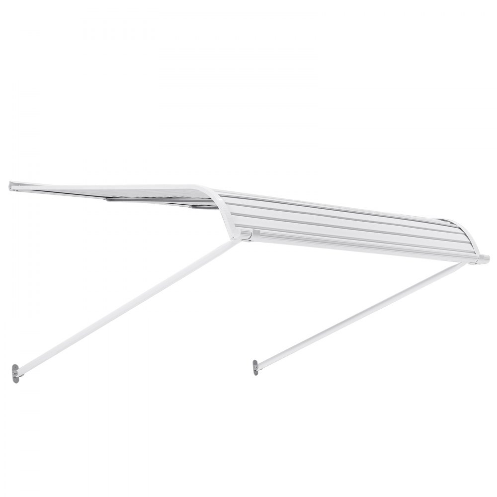 VEVOR Pensilina per Finestra Porta da 1219 x 1066 mm Tettoia per Porta Ingresso, Lega di Alluminio Antiruggine, Pensilina per Patio Esterna, per Protezione da Pioggia, Neve e Luce Solare