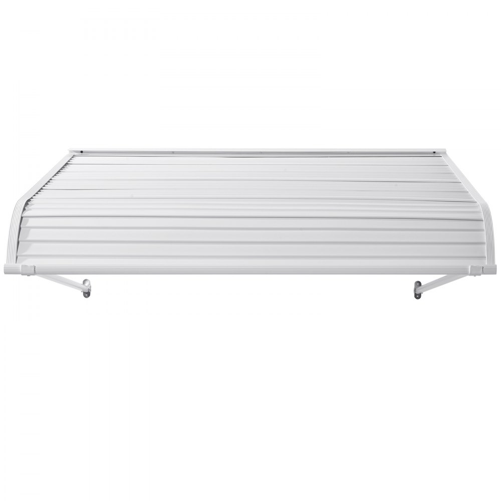 VEVOR Pensilina per Finestra Porta da 1219 x 1066 mm Tettoia per Porta Ingresso, Lega di Alluminio Antiruggine, Pensilina per Patio Esterna, per Protezione da Pioggia, Neve e Luce Solare