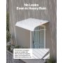 VEVOR Pensilina per Finestra Porta da 1219 x 1066 mm Tettoia per Porta Ingresso, Lega di Alluminio Antiruggine, Pensilina per Patio Esterna, per Protezione da Pioggia, Neve e Luce Solare